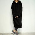 thumbnail image 1 of Nouvelle Robe à Capuche Longue Ample pour Femmes, Unie, Manches Longues, Poches, Fente, Décontractée, Chaude, Chandails à Capuchon, 1 of 7