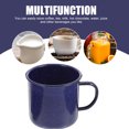 thumbnail image 4 of NUOLUX 1Pcs Tasse à Café en Émail Tout-Petits Tasses à Lait Bleu Base Ronde Design Classique pour la Maison, 4 of 6
