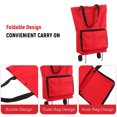 thumbnail image 2 of Graflsoa Sac de Chariot de Magasinage Compact Rouge à Roulettes - Pliable, Léger et Écoresponsable pour un Usage Quotidien, 2 of 7