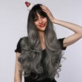 thumbnail image 1 of Perruques à Cheveux Longs avec Frange Perruque Aguichant Ondulée avec, 1 of 8