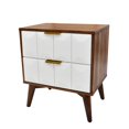 thumbnail image 1 of Table de Nuit Ginny en Noyer Bruni et Acacia Massif, 1 of 6