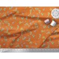 thumbnail image 2 of Soimoi Orange Cotton Jersey Fabric Artistic Leaves Decor Fabric Printed Yard 58 Inch Wide, 2 of 3