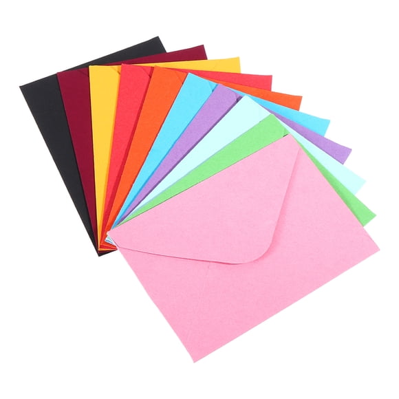 Uxcell Mini Enveloppes Petites Pochettes Mini Carte-Cadeau Carte d'Affaires Enveloppe, Multicolore Lot de 100