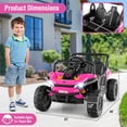 thumbnail image 3 of Gymax 12V Kids Ride on Truck w/Parental Remote 3 Speeds & Reverse Forward Function Pink, 3 of 9