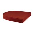 thumbnail image 4 of Jeco Chaise en Osier Blanche avec Coussin Rouge et Cadre en Acier - Ensemble de 2, 4 of 10