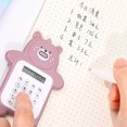 thumbnail image 3 of Cute Caculatators Caculatator Student Calculator Portable Calculator Mini Calculator Portable Calculator Cute Bear Style 8 Digit Calculator Mini Cartoon Calculator For Girl, 3 of 5