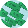 thumbnail image 1 of Ahgly Company Tapis Rond Lavable en Machine Intérieur Transitionnel Vert Menthe, 3 Pieds Rond, 1 of 7