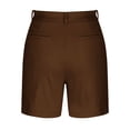 thumbnail image 3 of Shorts pour Femmes Liquidation Grande Taille Shorts en Sergé Extensible pour Femmes Taille Fine à Enfiler Coupe Régulière Shorts de Randonnée Été Décontractés avec Poches en Liquidation, 3 of 7