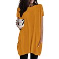 thumbnail image 2 of Ketyyh-chn99 Chemises pour Femmes Blouse Ample Confortable Femme Adulte Col Rond Manches Courtes Hauts T-Shirt Imprimés Blouse Ample Jaune,TG, 2 of 5