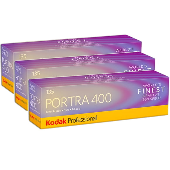3x Kodak Professional Portra 400 Color Negative Film (35mm Roll Film, 36 Exposures, 5-Pack)