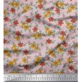 thumbnail image 1 of Soimoi Polyester Crepe Fabric Leaves & Floral Artistic Decor Fabric Printed Yard 52 Inch Wide, 1 of 1