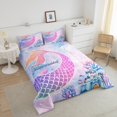 thumbnail image 4 of Erosebridal Mermaid Bedding Twin Comforter Set,Castle Seashell Down Comforter,Princess Room Decorative,Reversible,2-Piece, 4 of 8