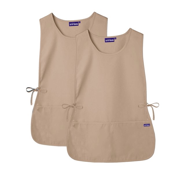 "Sivvan Unisex Cobbler Apron (2 Pack) - Adjustable Waist Ties, 2 Deep front Pockets"