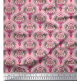 thumbnail image 1 of Soimoi Satin Silk Fabric Moroccan Damask Printed Fabric 1 Yard 42 Inch Wide, 1 of 3
