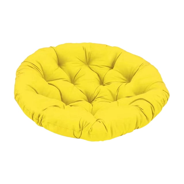 GROWTH TANK Egg Chair Cushion 40cm Rattan Cushion for Hammock Wicker Chair Rocking Chair Yellow