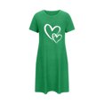 thumbnail image 4 of Rbaofujie Pantalon de Pyjama pour Femme, Chemise de Nuit Courte Surdimensionnée Imprimée à Col Rond et Manches Courtes, Robe à Manches Courtes, Vêtement de Nuit, 4 of 4