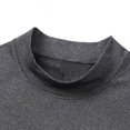thumbnail image 3 of LNWUY Compression Shirt Men Long Sleeve Base Layer Workout Mock Neck Shirts 4-Way Stretch Moisture-Wicking Tops Gray L, 3 of 3