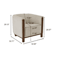 thumbnail image 2 of Better Homes & Gardens Chunky Frame accent chair, Cream, 2 of 6