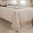 thumbnail image 4 of SARO 6308.T90S 90 x 90 in. Rochester Collection Tablecloth with Hemstitched Border  Taupe, 4 of 4