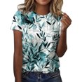 thumbnail image 1 of Birdeem Womens Fashion Printed Round Neck Short Sleeve T-Shirt Blouse Loose Tops, 1 of 1