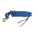 thumbnail image 4 of AJ Tack 9 Foot Nylon Lead Rope with Leather Popper Purple, 4 of 4