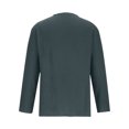 thumbnail image 4 of Yuyuzo Long Sleeve Shirts for Men Spring Fall Loose Casual V Neck Lightweight Solid Color Tee Tops, 4 of 6