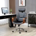 thumbnail image 2 of HOMCOM Office Chair, Swivel Desk Chair with Adjustable Height, Black, 2 of 10