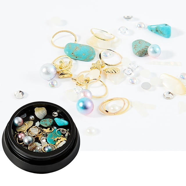 mtvxesu Nail Set Star And Shape Jewelry Set Copper Round Sequins Nail Rhinestones Sale