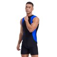 thumbnail image 3 of Eandarui Mens Rash Guard One-Piece Swimsuit Quick-Drying Athletic Wear Beach Holiday Sunbathing Royal Blue XXL, 3 of 4