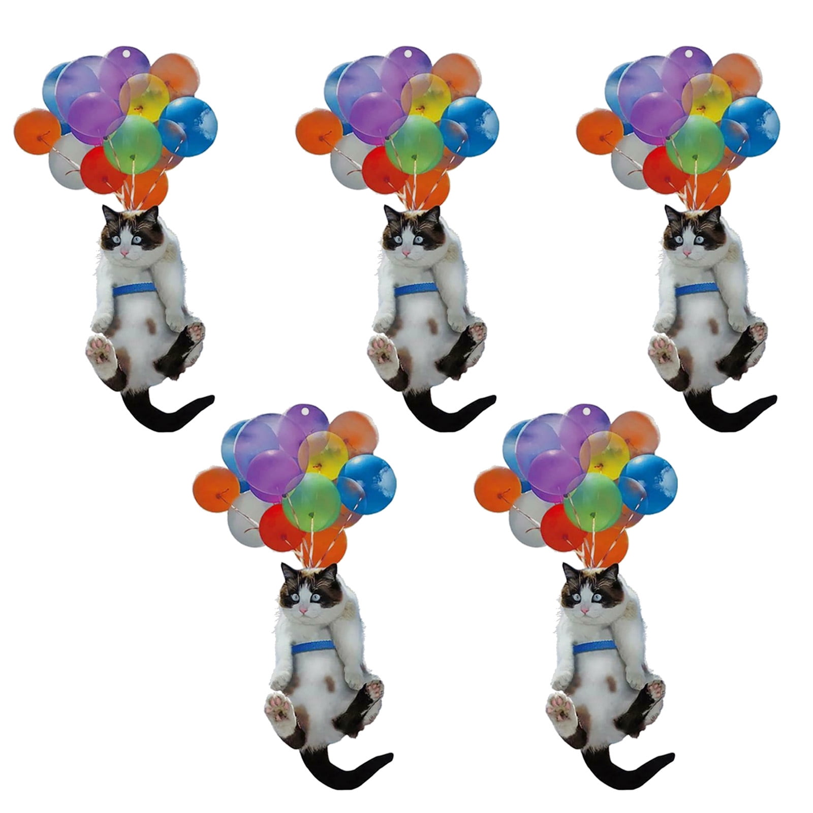 Cute Funny Cat Car Hanging Ornament with Colorful -Balloon Hanging Decor