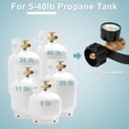 thumbnail image 3 of GASPRO Propane Tank Gauge with QCC1/Type 1 Connection, Easy-to-Read Propane Gas Level Indicator Gauge, Propane Adapter for 5-20lb Propane Tanks, Fits BBQ Grill, RV, Camper, Heater & Fire Pit, 3 of 6