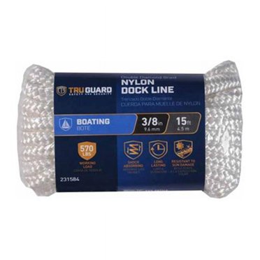 Mibro 231584 0.37 in. x 15 ft. Tru Gaurd Dock Rope, White