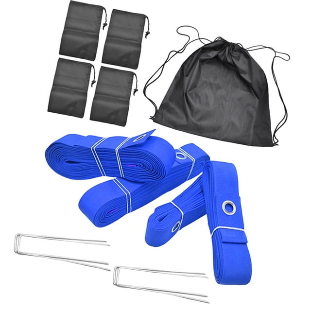 Lipstore Beach Volleyball Court Lines Kit Accessory 16M and 8M Webbing Strap Blue