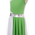 thumbnail image 4 of Yartina Robe de Danse Asymétrique pour Filles, Tunique de Prière Lituricale, Vert Clair 14, 4 of 6