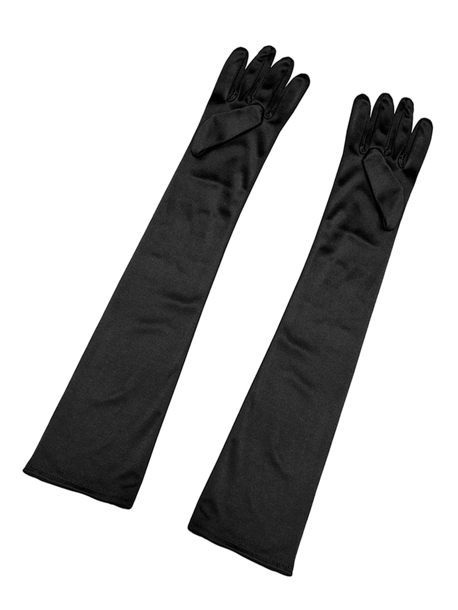 Unique Bargains Women Stretchy Opera Length Full Finger Gloves Pairs