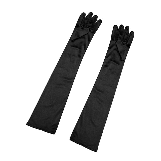 Unique Bargains Paires de Gants à Doigts Complets Extensibles pour Femmes, Longueur Opéra