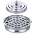 thumbnail image 1 of Stackable 12 1/4" Communion Tray & Cover and 40 Hole Insert for cups - Silver Tone Aluminum, 1 of 3