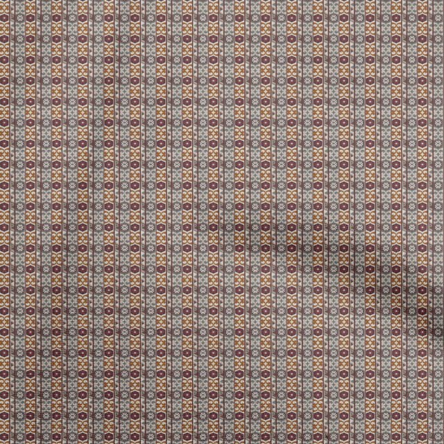 oneOone Velvet Brown Fabric Asian Kilim Craft Projects Decor Fabric Printed By The Yard 58 Inch Wide