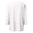 thumbnail image 5 of Lenpel T-Shirts pour Femmes Grande Taille Décontractés à Manches 3/4, Col Ras du Cou, T-Shirts Imprimés, Hauts, Tuniques de Printemps Été, 5 of 5