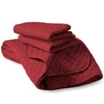 thumbnail image 2 of Bare Home Ensemble de Courtepointe - 3 Pcs - Couvre-Lit Matelassé à Losanges - Grand Lit/Grand, Rouge, 2 of 4
