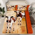thumbnail image 1 of Erosebridal Highland Cow Fitted Sheet Set Queen, Rustic Farmhouse Animal Bedroom Set, Lightweight 3pcs, 1 of 5