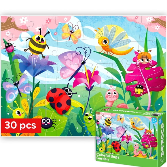 Quokka Casse-Têtes de Sol pour Enfants 3 6 - 30 Pcs Bugs Jeux pour Tout-Petits 4 6 Ans Casse-Tête Préscolaire