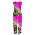 thumbnail image 5 of Mikilon Ensemble Élégant pour Femmes 2 Pcs Débardeur Imprimé Décontracté Sans Manches Col Rond Rose Vif m, 5 of 5