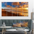 thumbnail image 1 of Coucher de Soleil Coloré sur la Plage - Impression d'Art sur Toile Paysage, 1 of 4