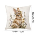 thumbnail image 3 of Fasiaou Colorful Easter Rabbit Print Pillow Cases for Decorative Couch Cushions and Seasonal Home Living Room Updates,A, 3 of 6