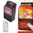 thumbnail image 1 of Flame Heater Mini, Flame Heater Mini 1000W PTC Ceramic Fast Heating Silent Portable Fireplace Heater With Fireproof Frosted Casing For Home, 1 of 8
