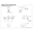 thumbnail image 5 of Kingston Brass KB235AX Tub Shower Faucet Set w 3-Cross Handle, Oil Rubbed Bronze, 5 of 5