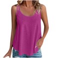thumbnail image 2 of EGNMCR Tank Tops for Women Women Col Rond de Mode Sans Manches Confortable Gilet Fronde, 2 of 6