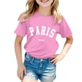 thumbnail image 1 of Chemises de Sport pour Filles 4t Chemise Garçon et Fille Mode Décontractée Imprimé Col Rond Manches Courtes T-Shirt Haut, 1 of 4