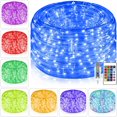 thumbnail image 1 of LED Rope Lights 120 LED/46ft Christmas Lights Outdoor IP65 Waterproof Fairy Tube Twinkle String Lights USB Powered&Timer 4 Mode Remote for Bedroom Party Home Patio Indoor Decorations  16, 1 of 7